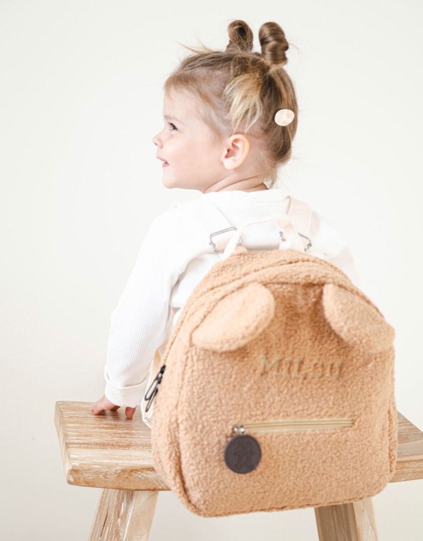 Beren rugzak met - Teddy Beige (pre order Levertijd binnen 4 week ) - RUGZAK MET NAAM - Made for Baby